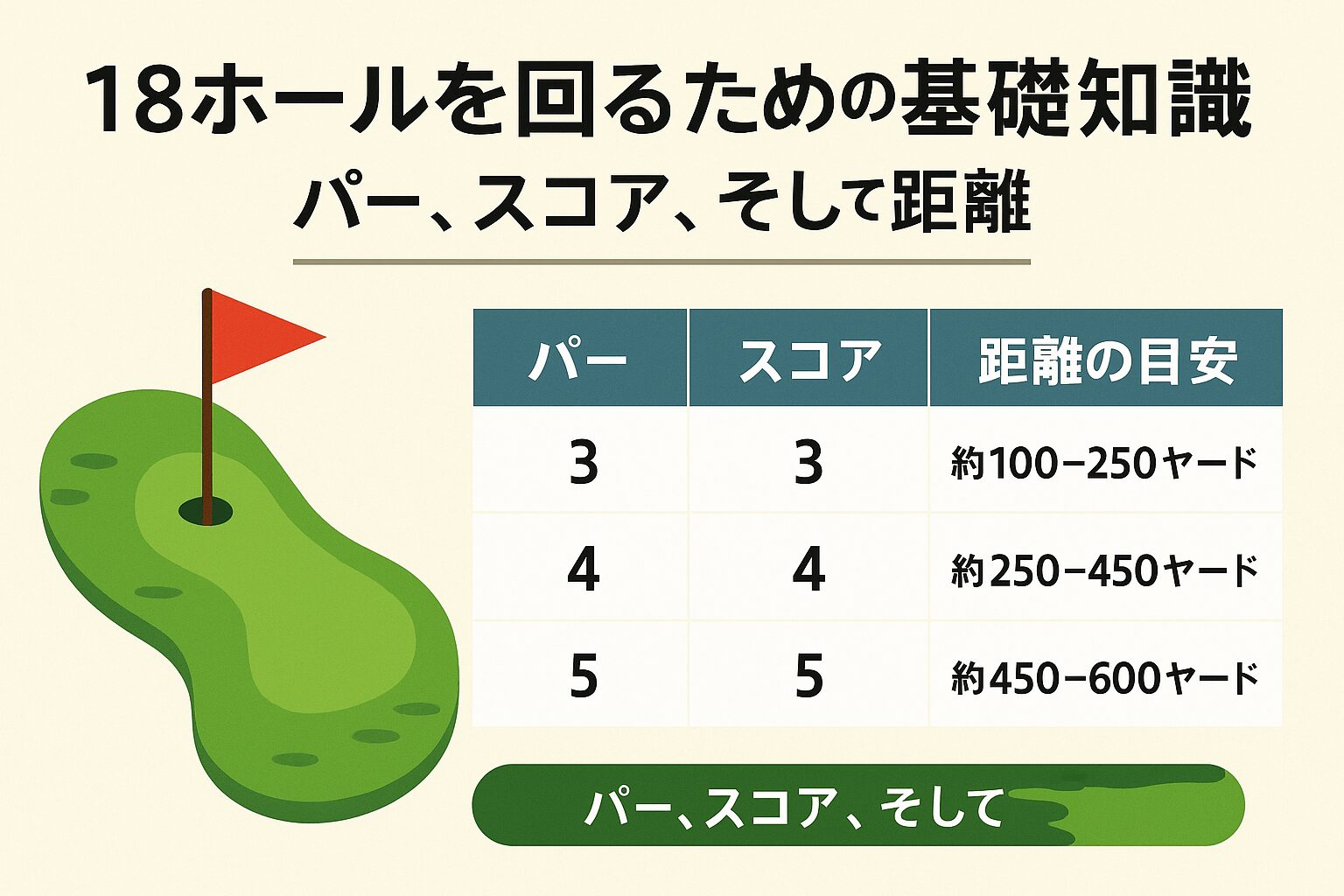 18ホールを回るための基礎知識｜パー、スコア、そして距離