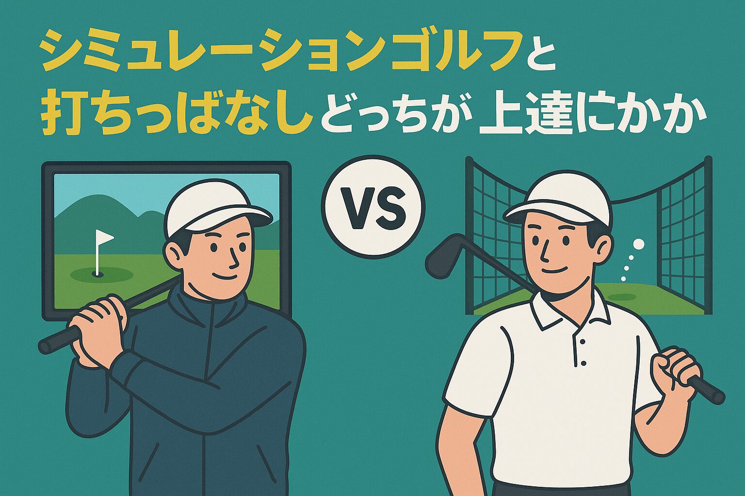 シミュレーションゴルフと打ちっぱなしどっちが上達に効果的か