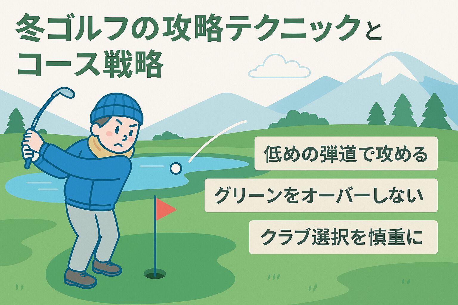 冬ゴルフの攻略テクニックとコース戦略