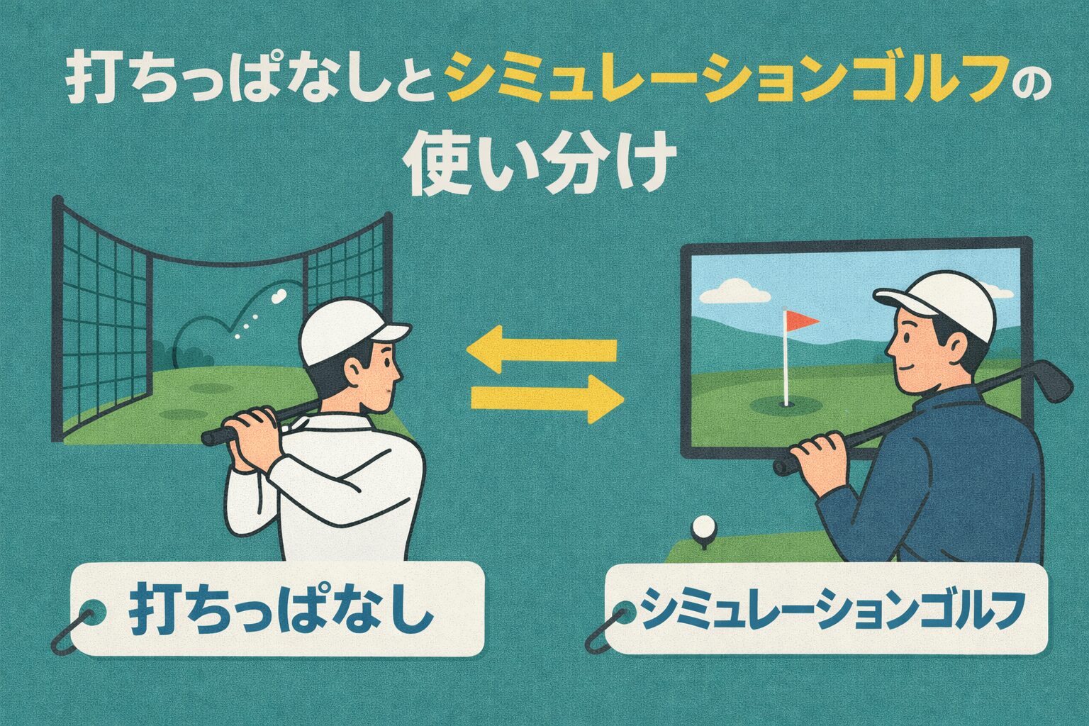 打ちっぱなしとシミュレーションゴルフの使い分け