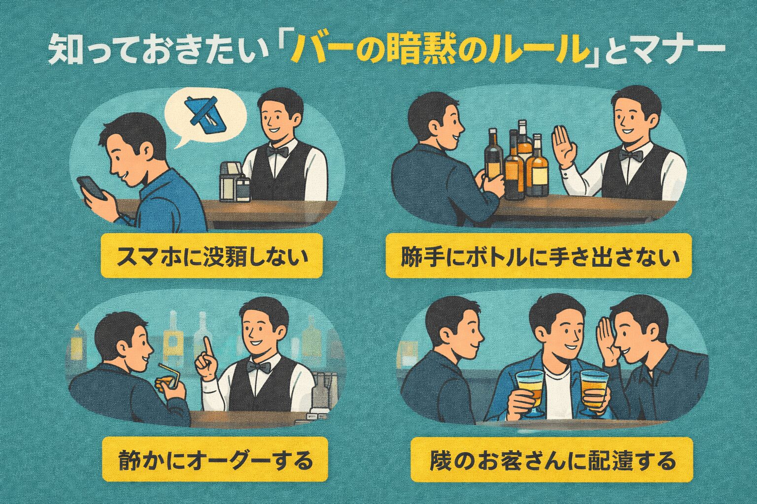 知っておきたい「バーの暗黙のルール」とマナー