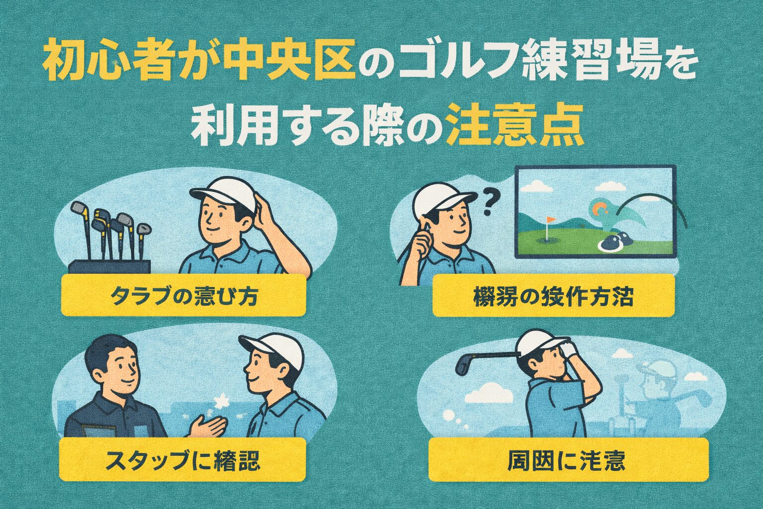 初心者が中央区のゴルフ練習場を利用する際の注意点