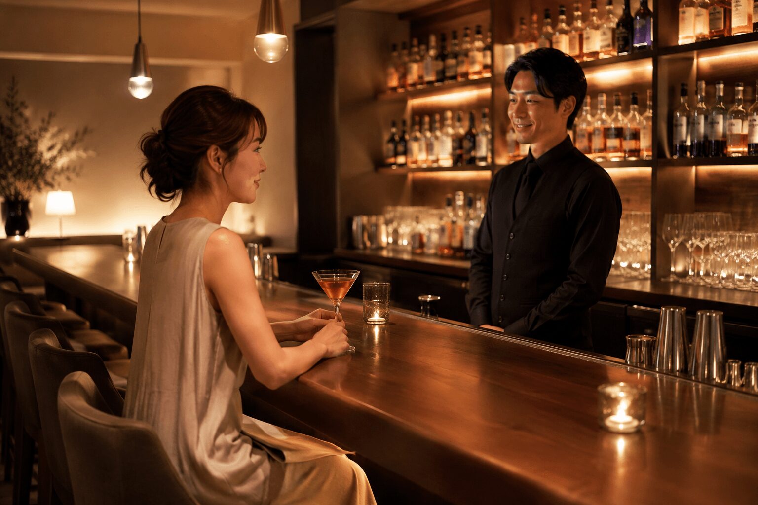 女性一人でも歓迎されるバーの特徴